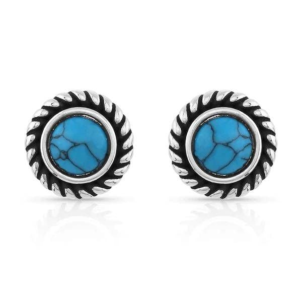 Montana Silversmiths Dueling Moons Turq Earrings