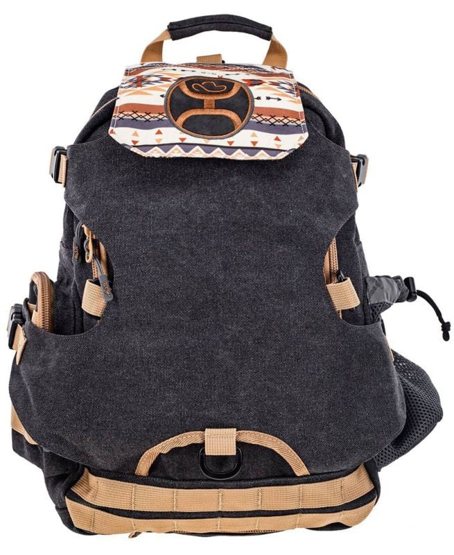 Hooey Mule Aztec Backpack Charcoal/Tan/Cream