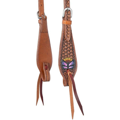 Silver Royal Mini Butterfly Browband Headstall