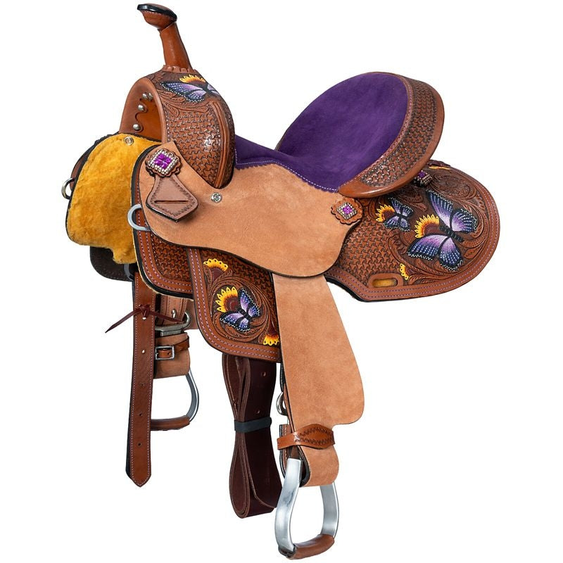 Silver Royal Youth Butterfly Saddle