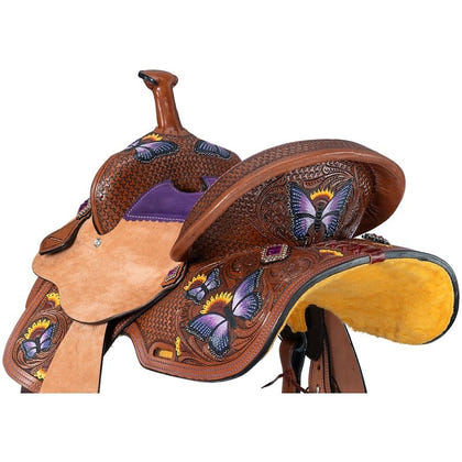 Silver Royal Youth Butterfly Saddle