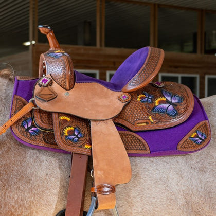 Silver Royal Youth Butterfly Saddle