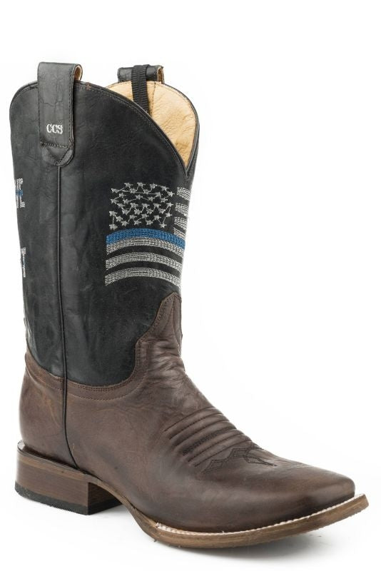 Roper Mens Thin Blue Line Conceal Carry Boots 10 D