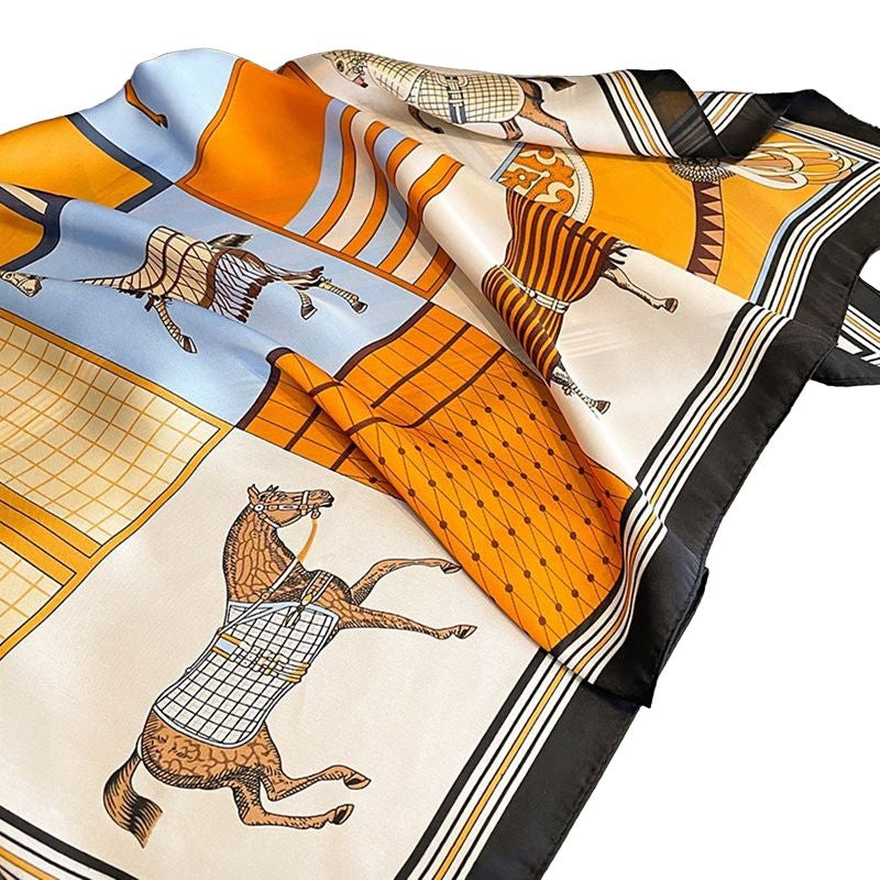 AWST Horses in Blankets Silky Scarf