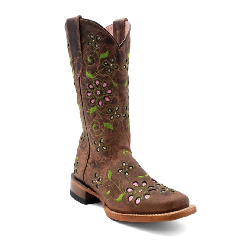 Ferrini Ladies Blossom Sq Toe Boots