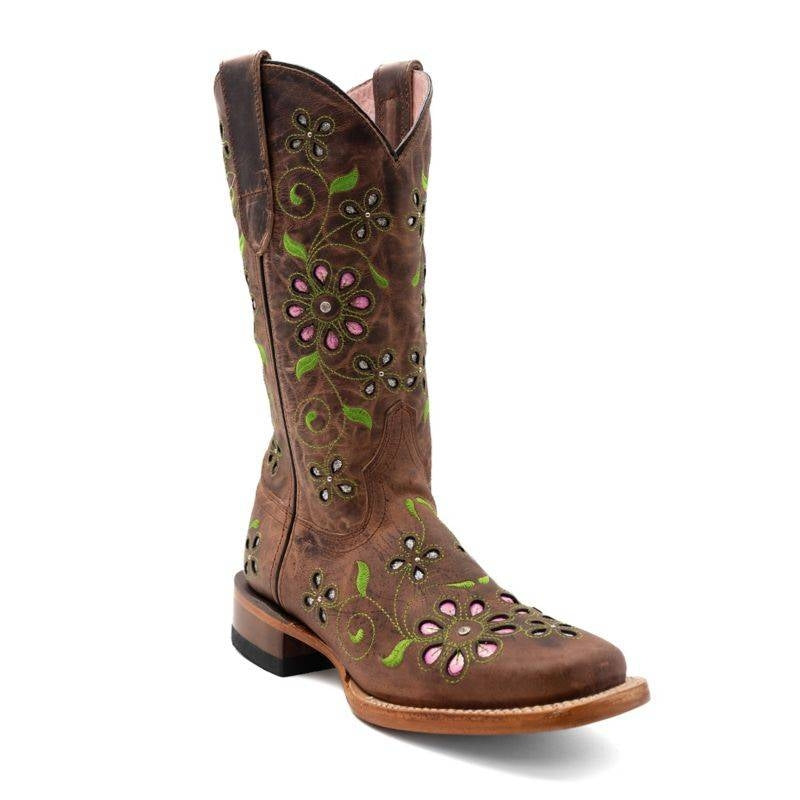 Ferrini Ladies Blossom Sq Toe Boots