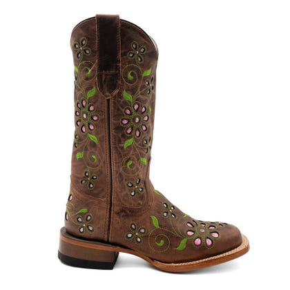 Ferrini Ladies Blossom Sq Toe Boots