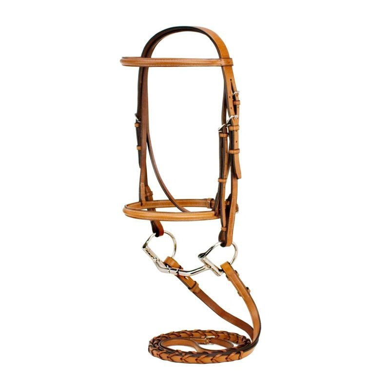 Silverleaf Plain Raised Snaffle Bridle