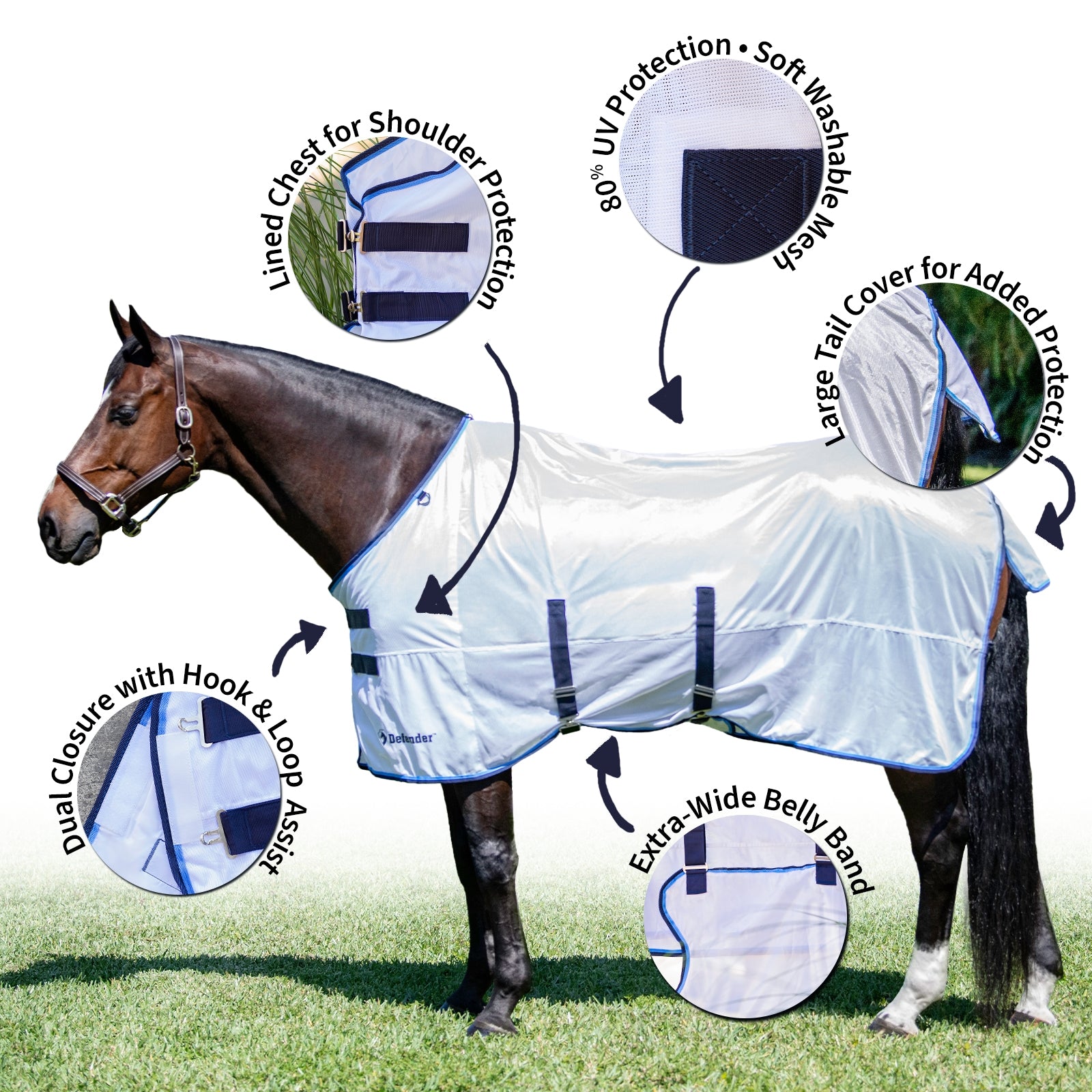 Defender Silver Elite Standard Neck Fly Sheet