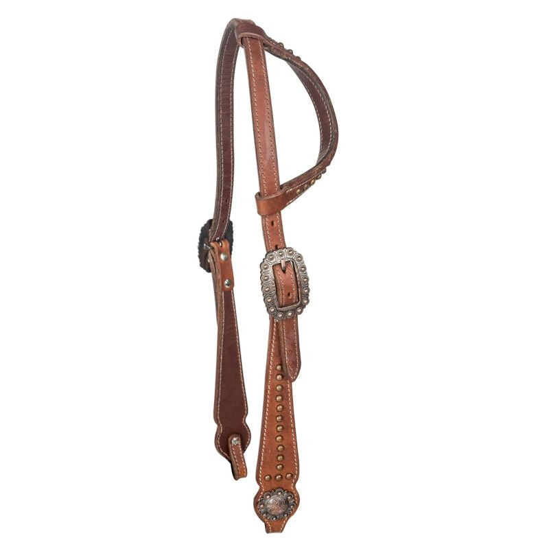 Tabelo Ear Headstall with Copper Dot Trim