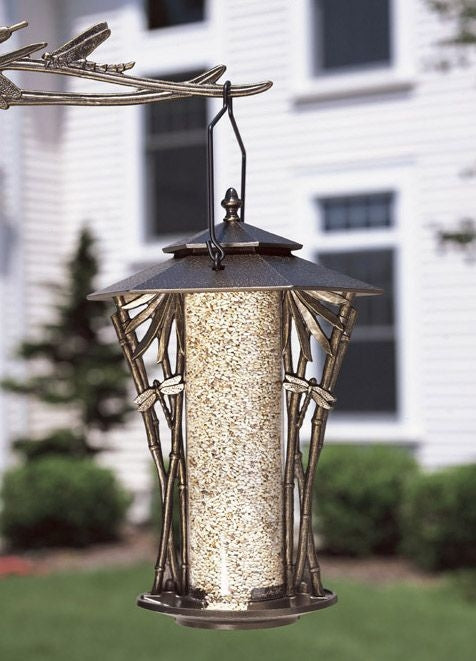 French Bronze 12in Dragonfly Silhouette Feeder