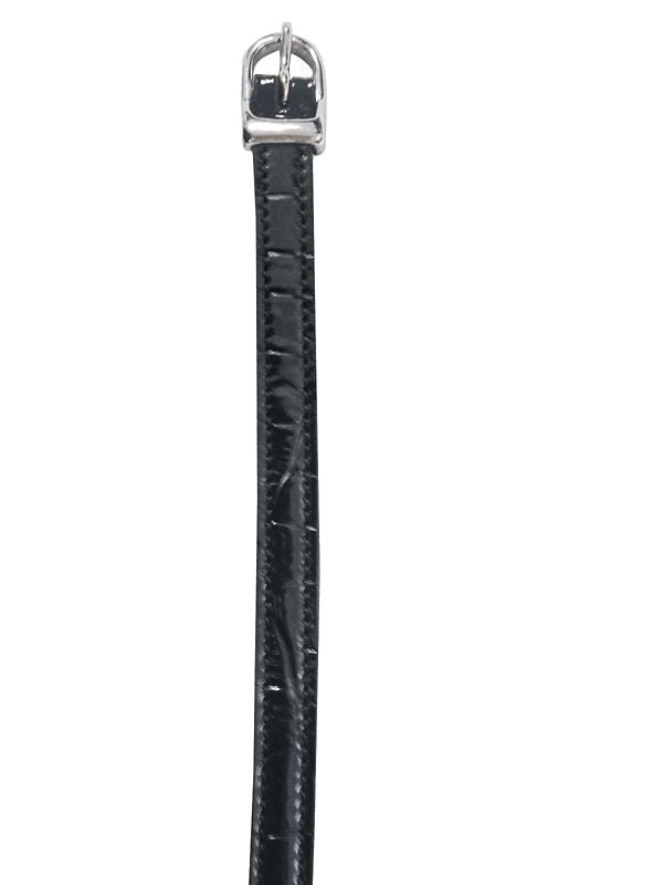 Premium Buckle Crocodile Spur Strap 3/8 X 18 Bk/Wh