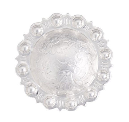 Sun Trim Silver Engraved Conch/ScrewBack 1 Sil