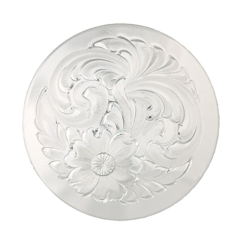 Clear Edge Silver Engraved Concho/Screw Back 1 Sil