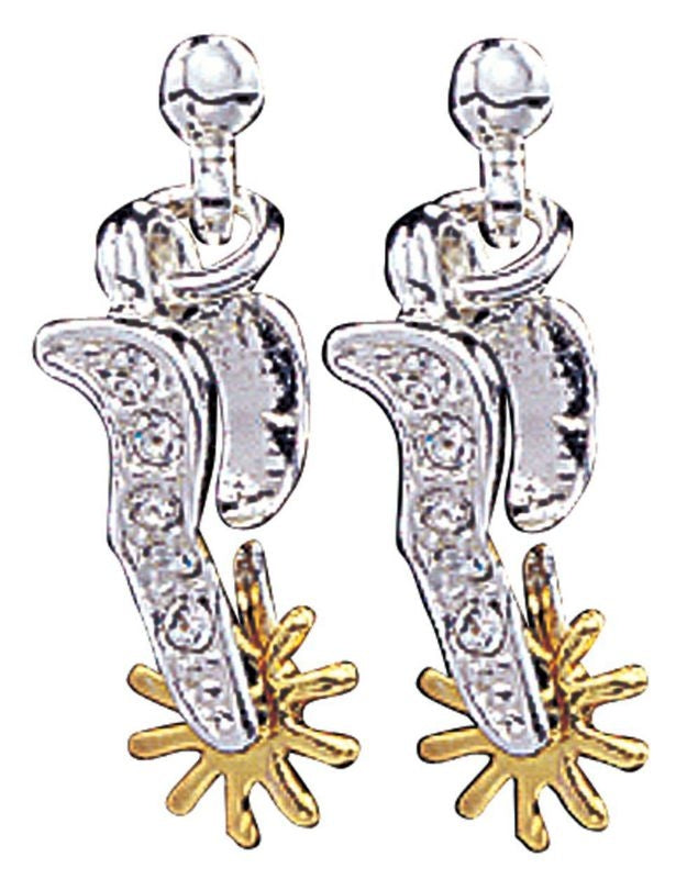 Montana Silver Sparkling Spurs Drop Earrings 1.5