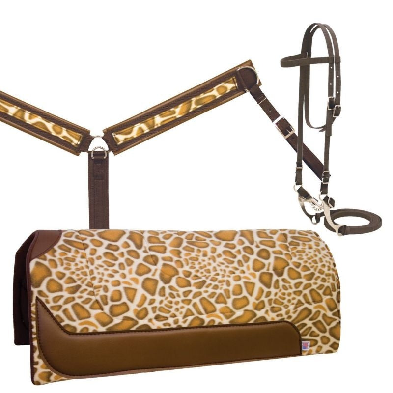 Abetta 3-Piece Pad Bridle Breastcollar -Giraffe