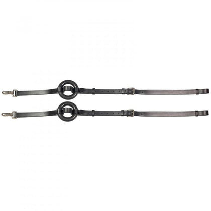 Horze Leather Side Reins With Rubber Donuts