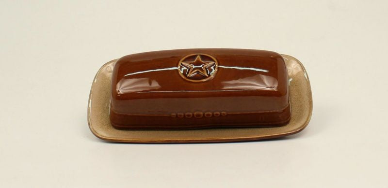 Western Moments Silverado Butter DishDark Brown