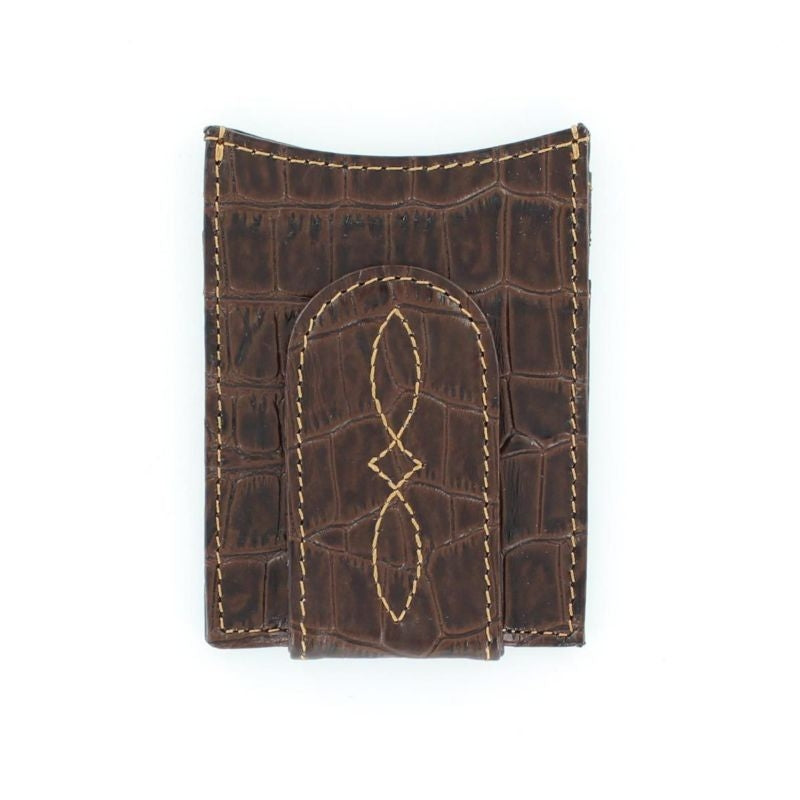 Nocona Gator Money ClipBk/Wh