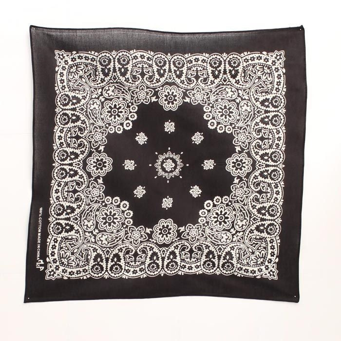 M And F Western Bandana 27 x 27 Black