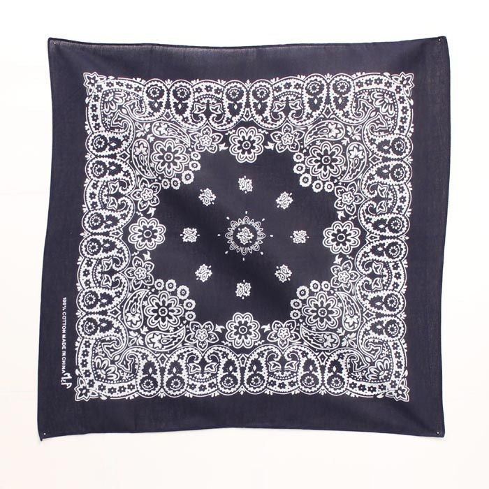 M And F Western Bandana 27 x 27 Black
