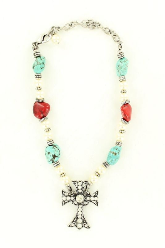 Blazin Roxx Center Cross Boot Bracelet
