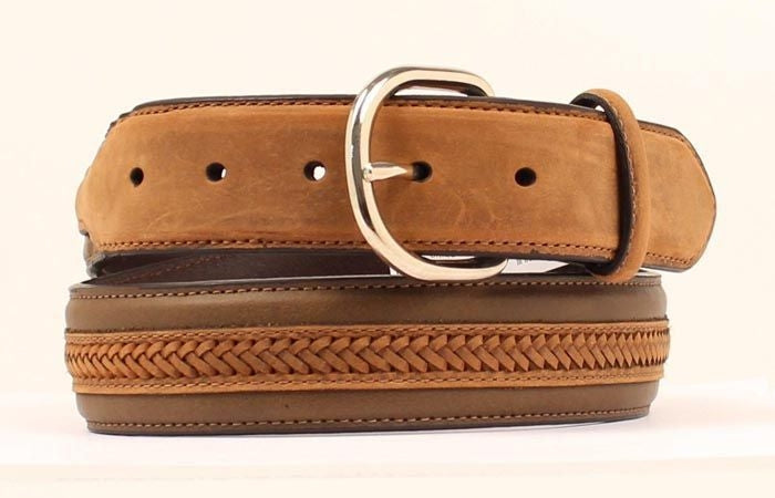 Nocona Center Lacing Mens Belt 28 Brown