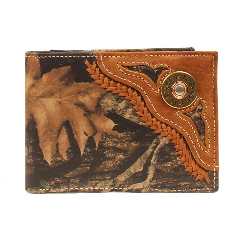 Nocona Mens Shotgun Shell Bi-Fold WalletBk/Wh