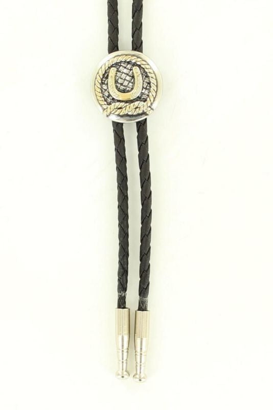 Double S Boys Round Horseshoe Bolo