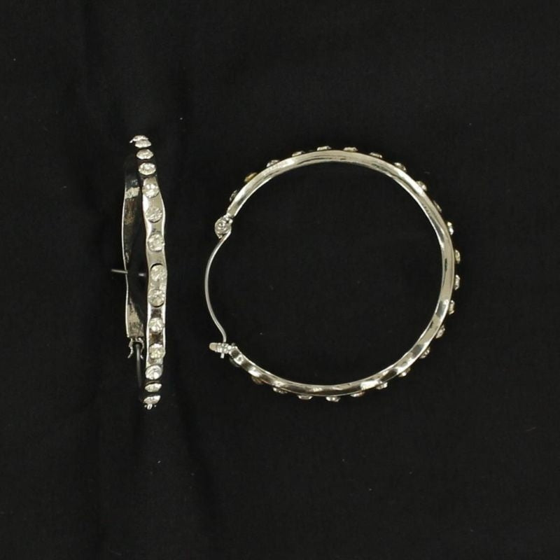 Blazin Roxx Hoop Crystal Earrings