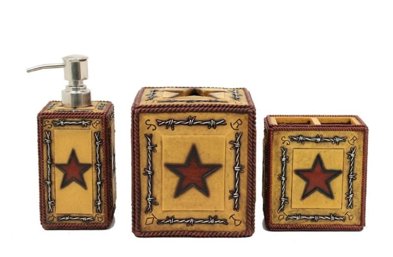 Western Moments Star Barbwire Vanity Set