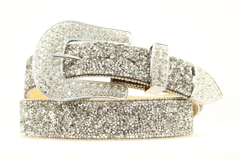 Ariat Ladies Clear Crystal Chipped Belt Large Blk