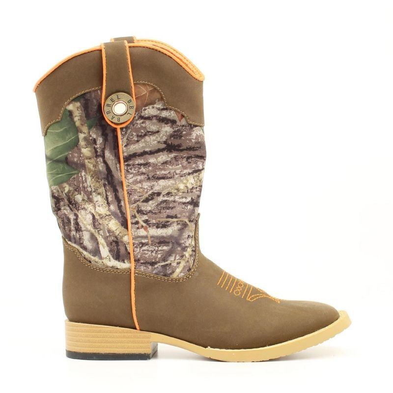 Dbl Barrel Kids Zip Buck Shot Boot 8.5 Oak/Brn