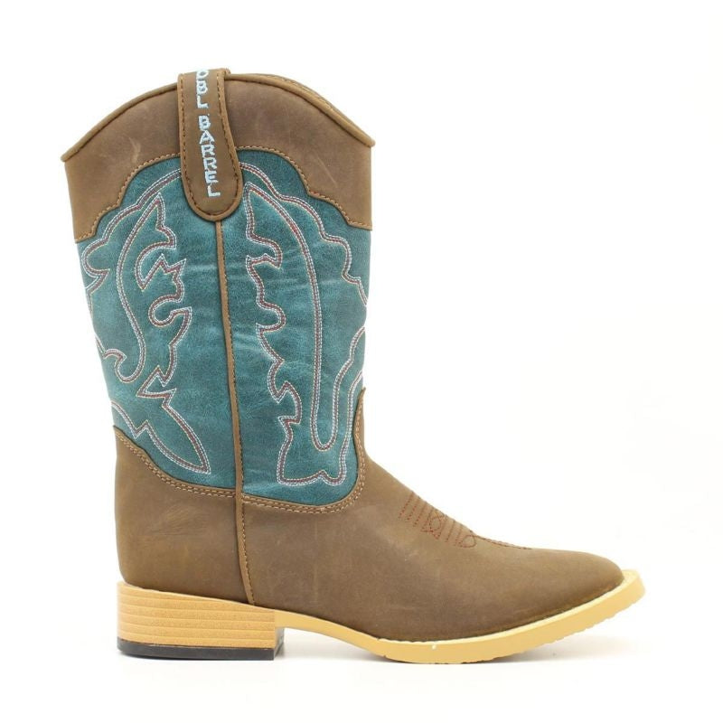 Dbl Barrel Youth Open Range Boot 3.5 Brn/Tur
