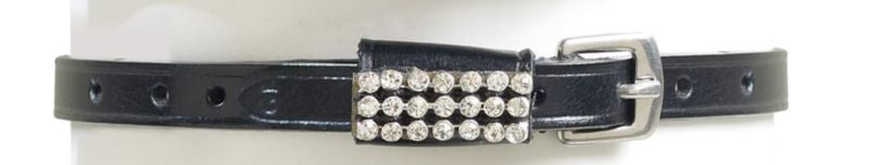 Ovation Jewel Spur Straps 19 Bk/Wh