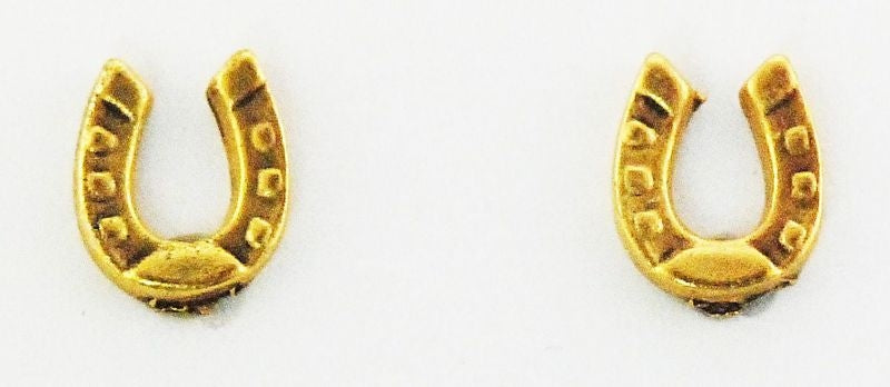 Finishing Touch Horse Shoe Earrings Russian Gold