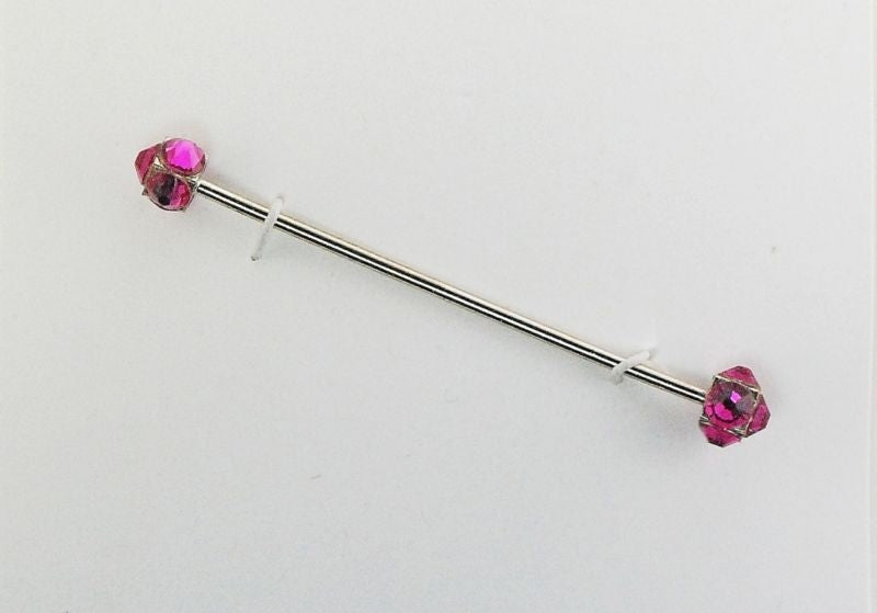 Finishing Touch Crystal Collar Bar Fuschia/Rhodium