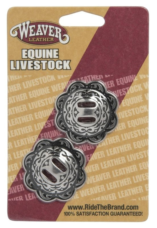 Weaver Leather Black Steel Concho with Slit 1.75