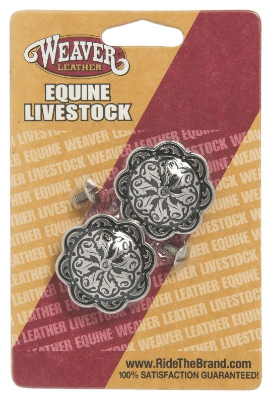 Weaver Leather Black Steel Concho with Post 1.5