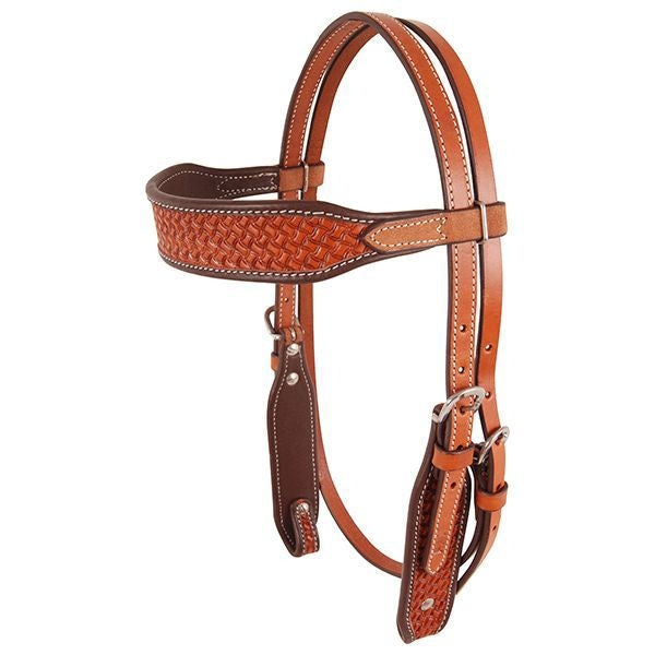 Cashel Basket Stamped Browband Headstall Chestnut