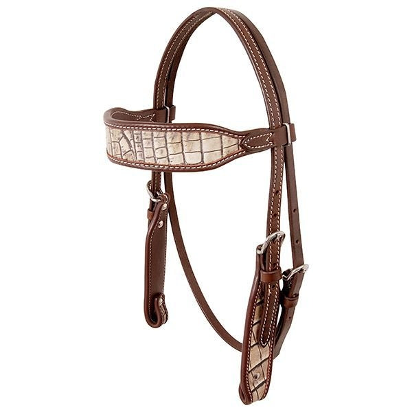 Cashel Gator Print Browband Headstall Gator