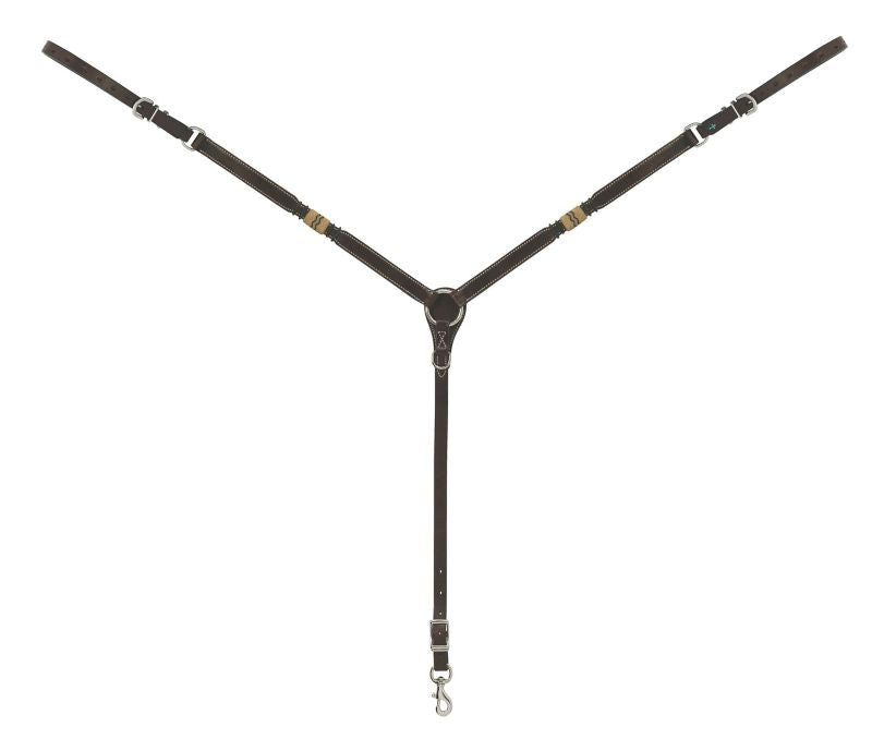 CrossRawhide Accent Straight BreastCollar H Brn