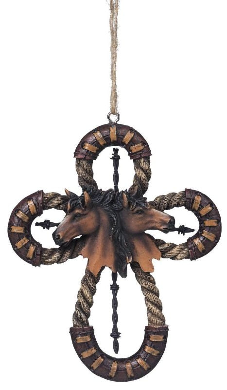Bosal/Horses OrnamentBk/Wh