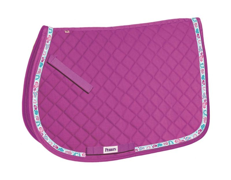 Perris All Purpose Saddle Pad With Ribbon Trim