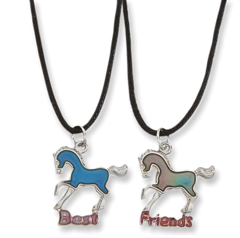Best Friends Mood Necklace Steel