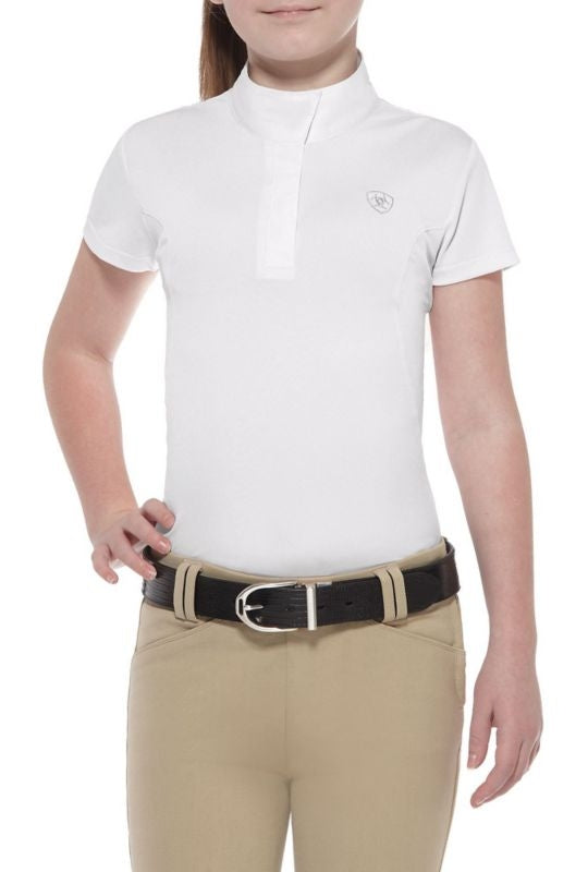 Ariat Akids Aptos Show Top - White Large White