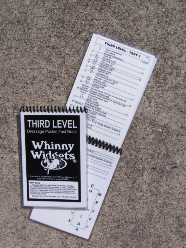 Whinny Widgets 2015 Dressage Test Book - 3Rd Level