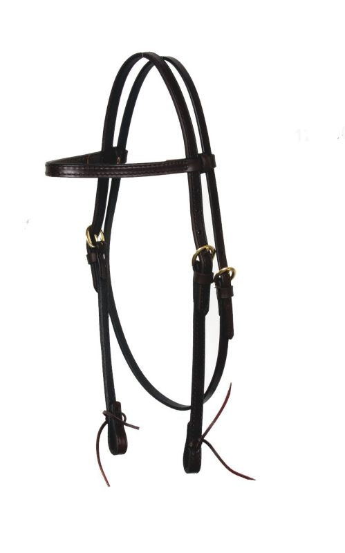 Circle Y Browband Tie Ends Headstall Horse Walnut