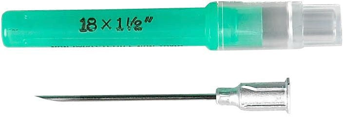 Monoject Disposable Needle Al Hub 14G x 2In
