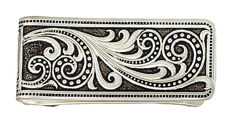Western Lace Whisper Money ClipBk/Wh